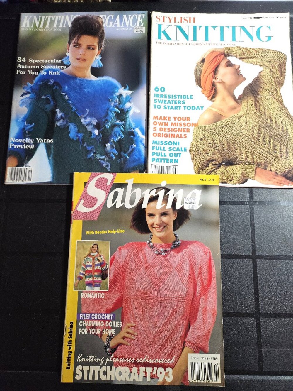 Bundle of 3 Vintage 1980s Knitting Magazines